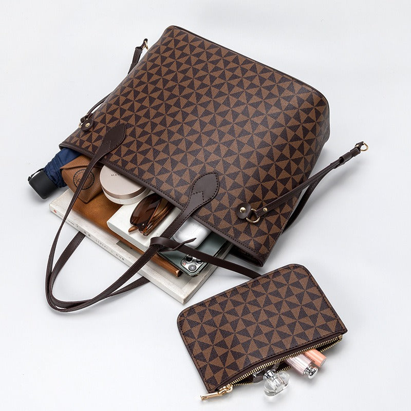 Tote Bag Windmill Pattern Handheld Shoulder Bag Large Capacity Two Piece Set Mother&