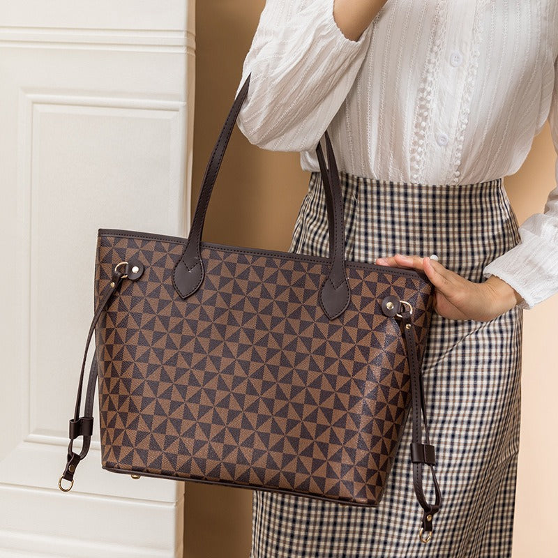 Tote Bag Windmill Pattern Handheld Shoulder Bag Large Capacity Two Piece Set Mother&