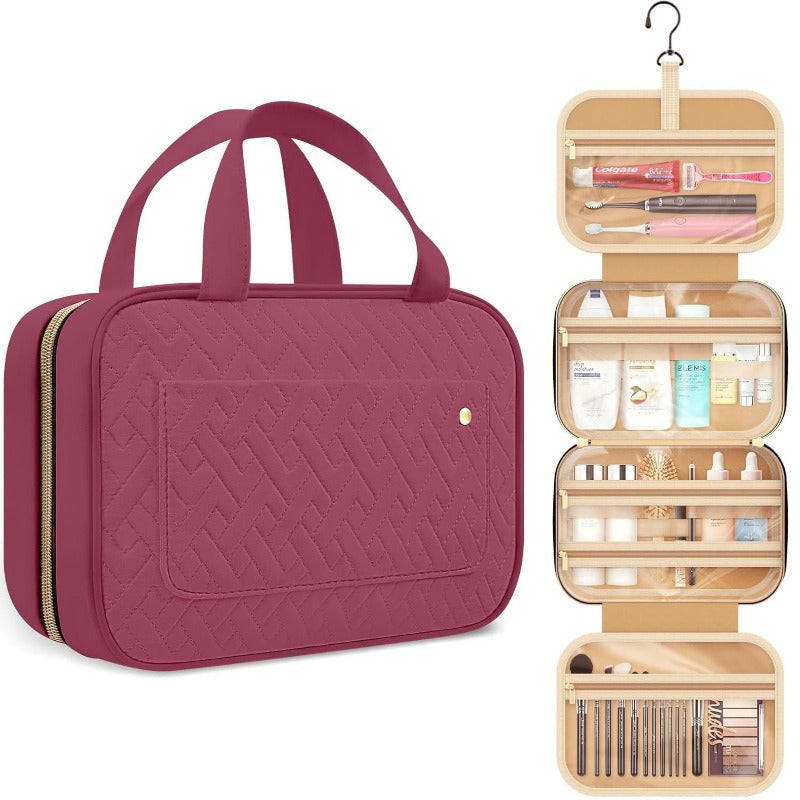 Travel toiletry bag with hook portable makeup bag travel ladies&