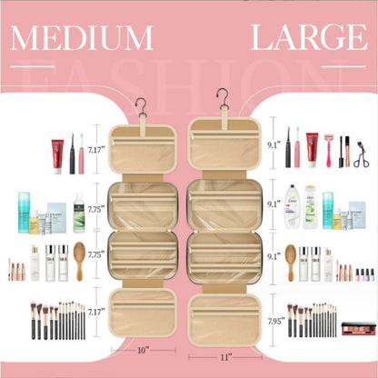 Travel toiletry bag with hook portable makeup bag travel ladies&