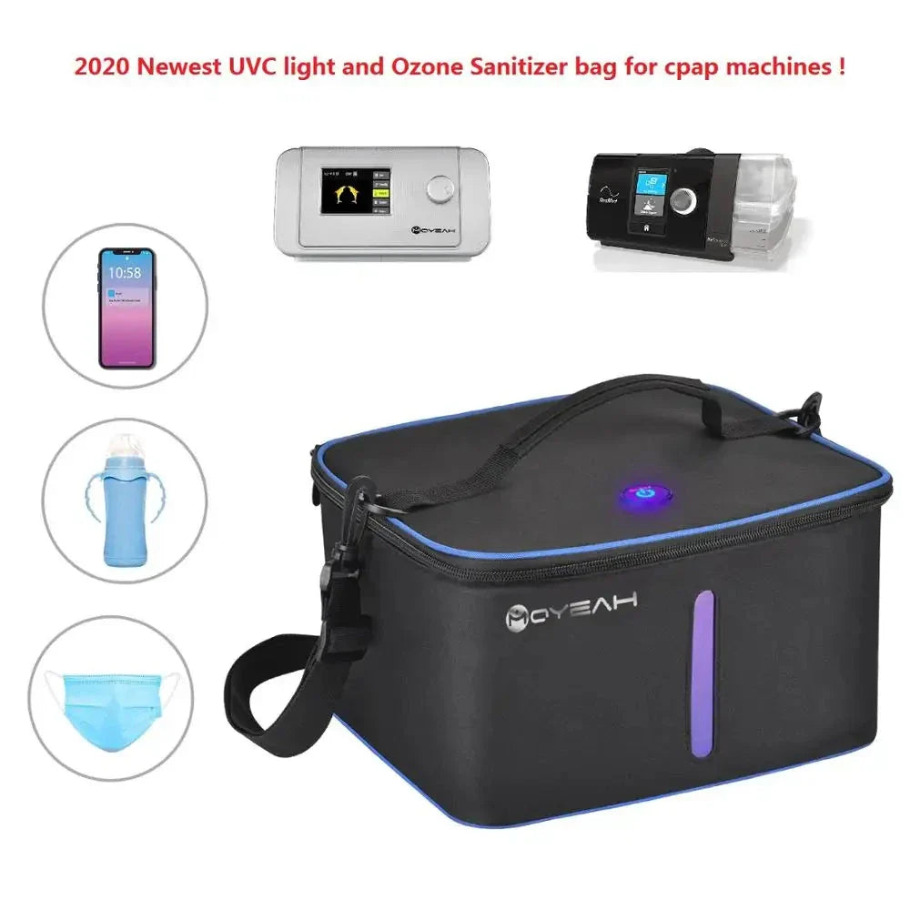 UV Led&amp;Ozone Sterilizer Bag Portable Ozone Disinfector Case For Sanitizling CPAP machines Mask Tube and other accessories