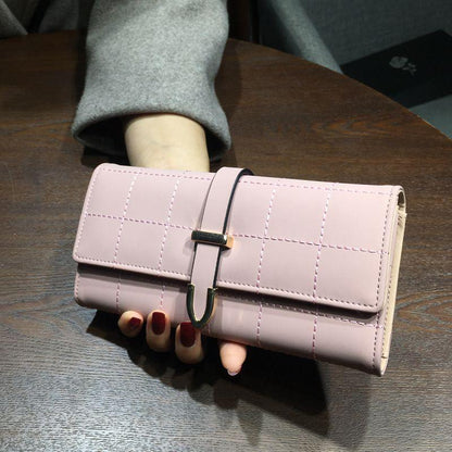 Wallets Long With Plaid PU Leather Fashion Hasp Coin Purse Phone Bag 10 Card Holders Female Wallet for girls ladies