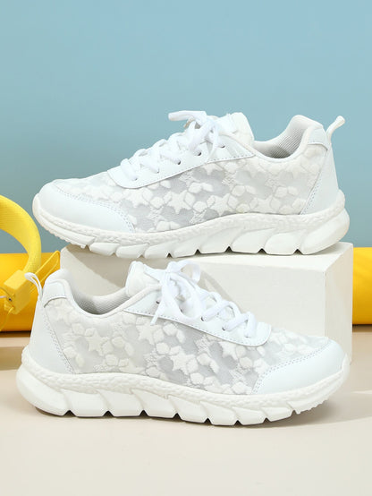 White shoes breathable lightweight casual sports women&