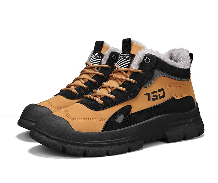 Winter fleece warm Martin boots men&