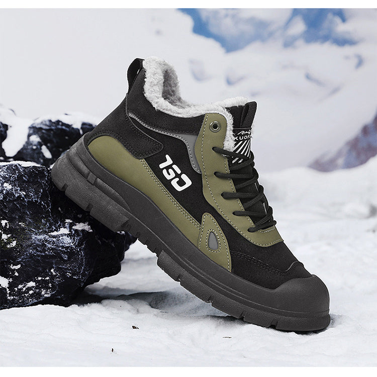 Winter fleece warm Martin boots men&