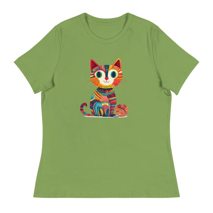 “Yarn Whiskers” Women’s Relaxed Fit T-Shirt – Designed by Nicole Snow