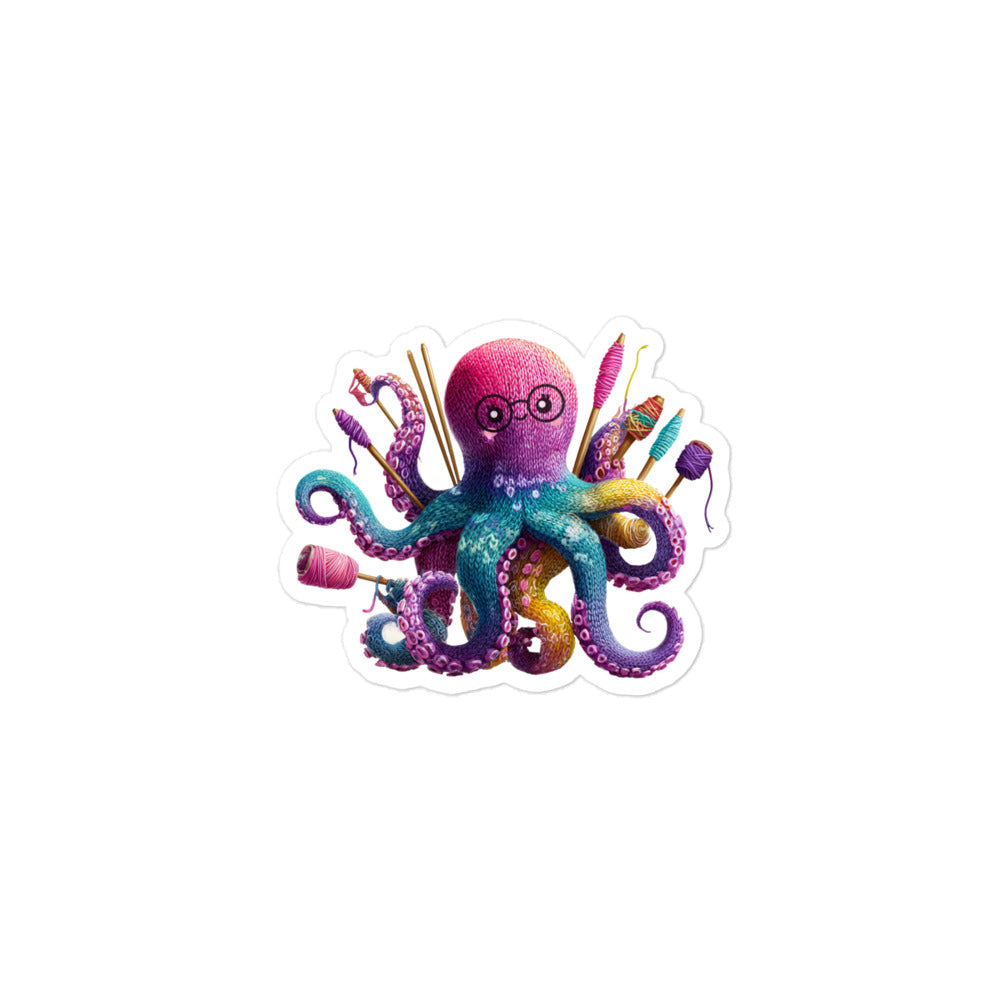 Yarnctopus Sticker – Bubble-Free Sticker for Makers, Crafters &amp; Yarn Addicts