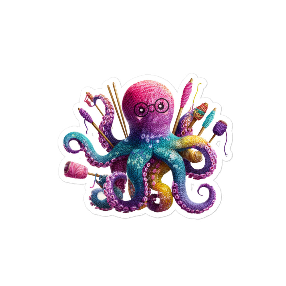 Yarnctopus Sticker – Bubble-Free Sticker for Makers, Crafters &amp; Yarn Addicts