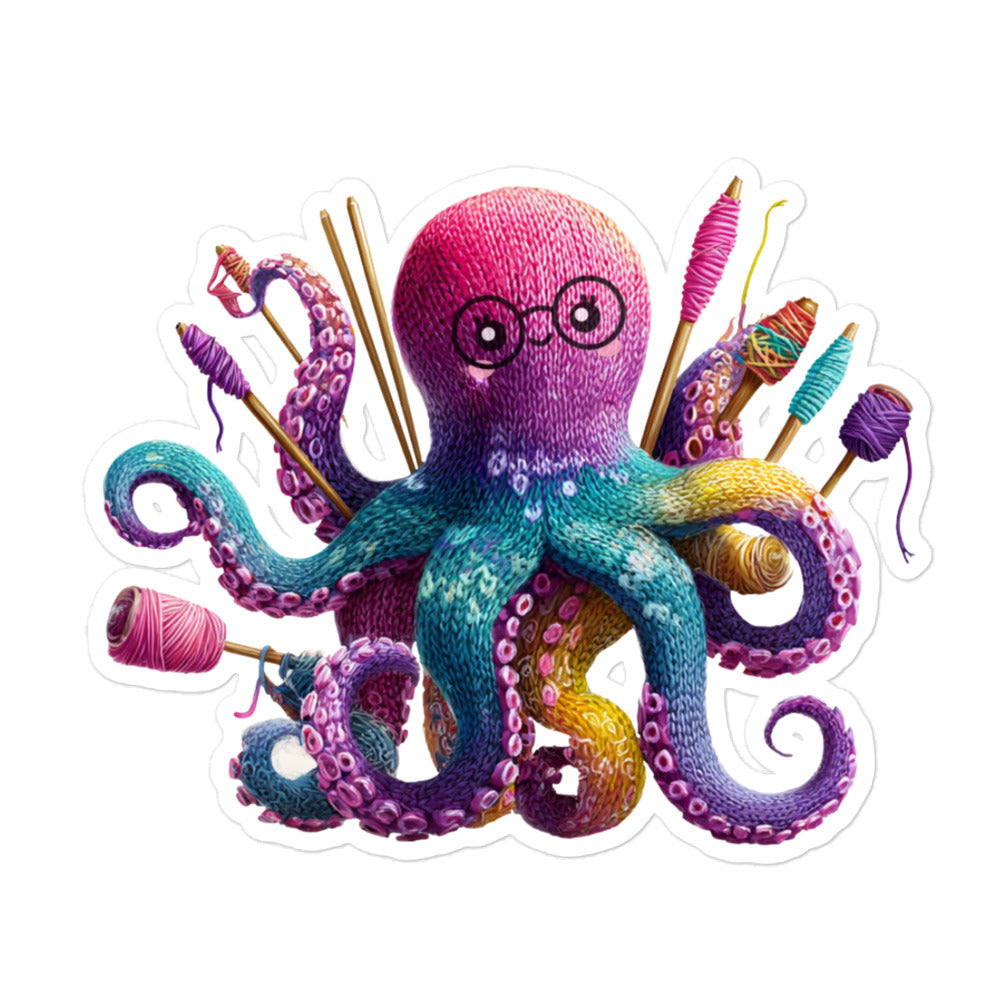 Yarnctopus Sticker – Bubble-Free Sticker for Makers, Crafters &amp; Yarn Addicts